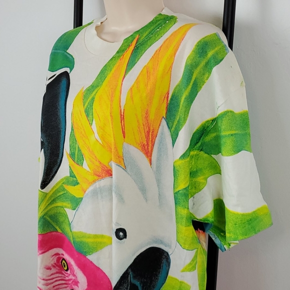 Vintage Hanes Heavyweight t-shirt Parrots graphic - Picture 3 of 11